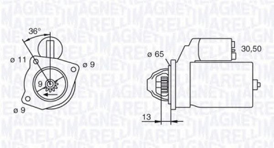 MAGNETI MARELLI 063111007010 -  Стартер